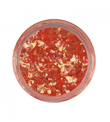 Nail art Crushed glitter - Neon Orange