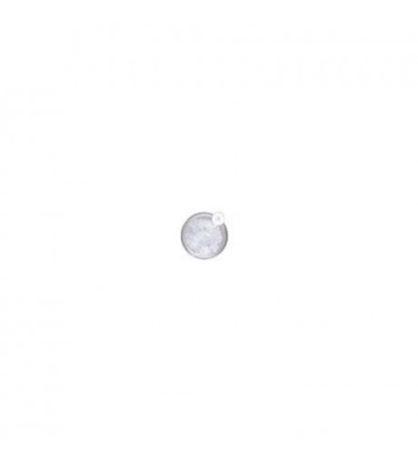 Glitter Hearts with Hole - white