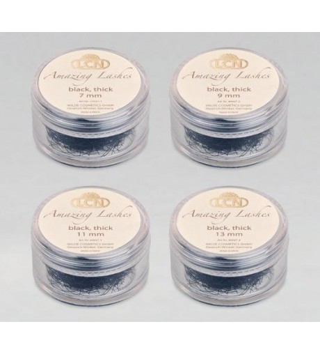 Lashes, black, 9 mm thick