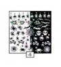 Nail Art Sticker Black e White - Spiders