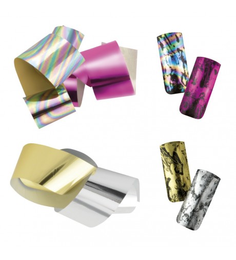 Nail Art Folie - Silver meets Gold