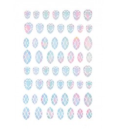 Glass Piece Sticker - oval gem design