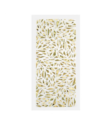 Mosaic Nail Design Sticker - gold