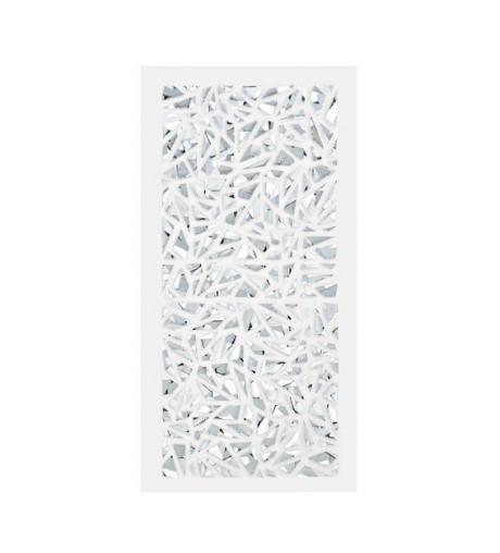 Mosaic Nail Design Sticker - silver