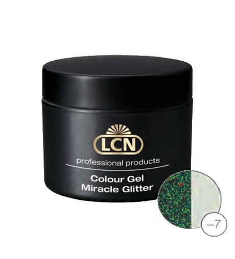 Colour Gel Miracle Glitter 5 ml - Green glamour shimmer