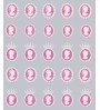 Nail Art Sticker - pink cameo