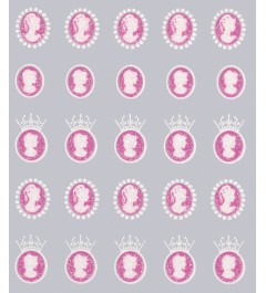 Nail Art Sticker - pink cameo