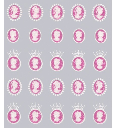 Nail Art Sticker - pink cameo
