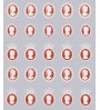 Nail Art Sticker - red cameo