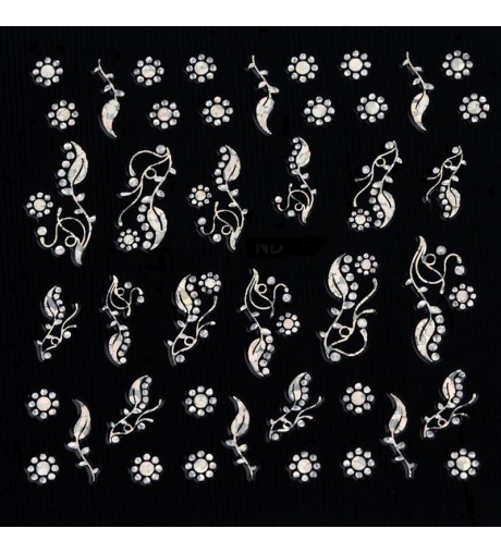 Nail Art Sticker - Shell Blossom Design