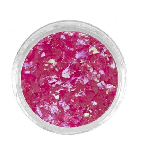 Nail Art Crushed Glitter Neon Pink